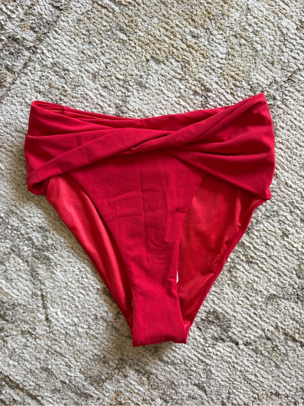 NWT Agua Bendita High-Waist Red Bikini Bottoms